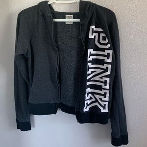 Victoria secret cropped zip up jacket